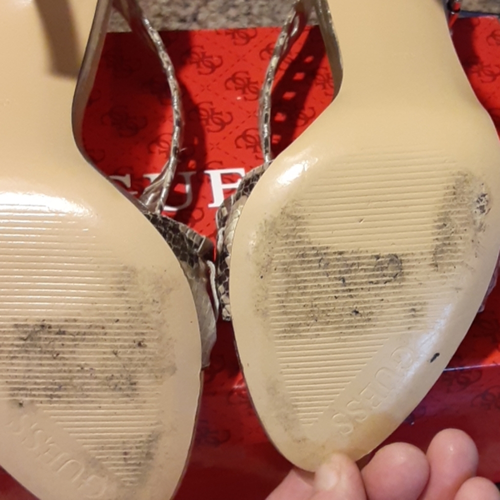 Guess Gwrianne2 Silver Python Heels - image 7